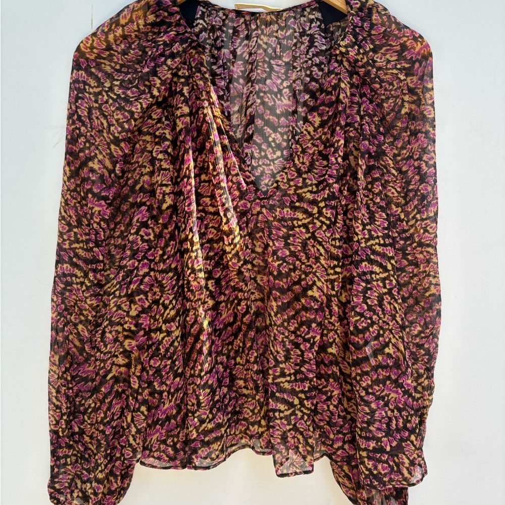 Ulla Johnson Chiffon Leopard Top
